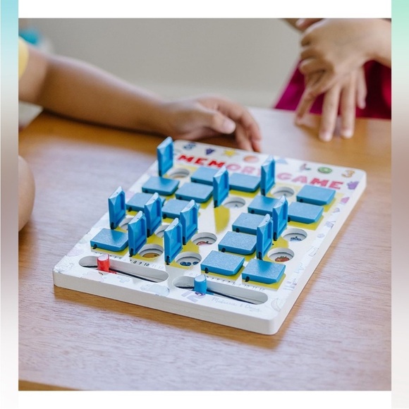 NEW Melissa & Doug Travel Memory Game, Wooden Game Board, 7 Double-Sided Cards. - Picture 6 of 6